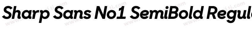 Sharp Sans No1 SemiBold Regular字体转换